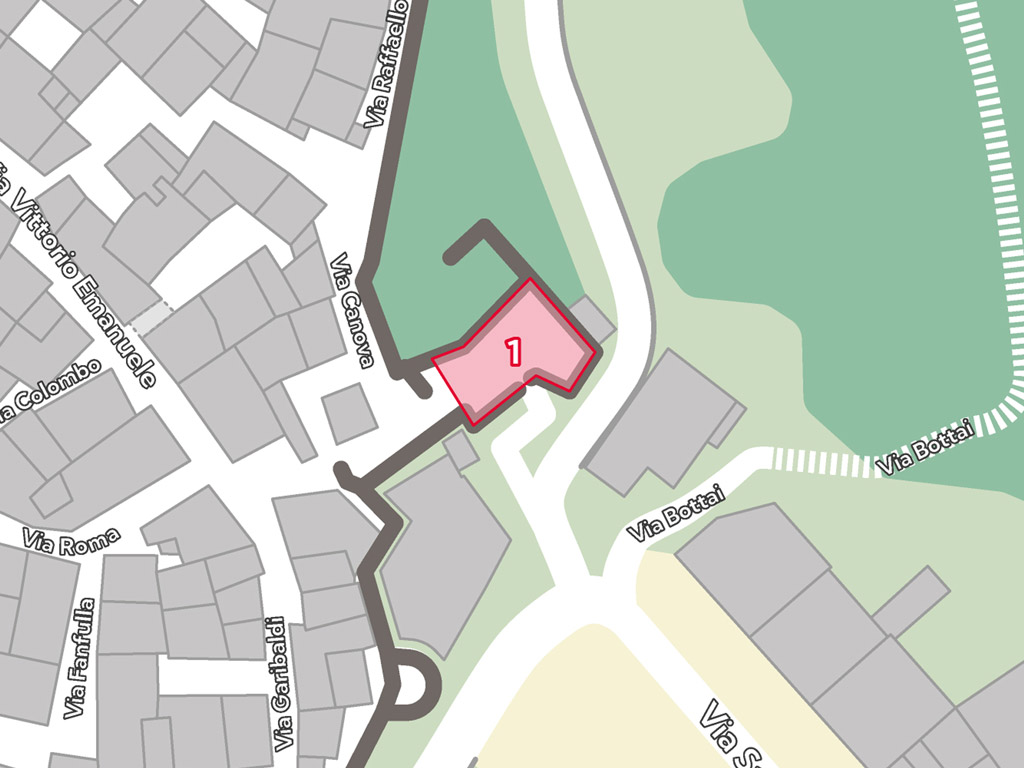 L'immagine mostra una sezione della mappa che evidenzia l'Antiporta di Giglio Castello